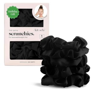 Kitsch Satin Scrunchies for Women – No Crease Hair Ties