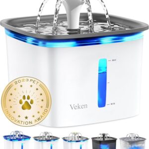 Veken Innovation Award Winner 95oz/2.8L Pet Fountain