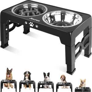Elevated Dog Bowls, Dog Feeder with Stainless Steel Dishes