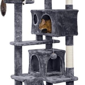 Yaheetech 54in Cat Tree, Multi-Level Cat Tower