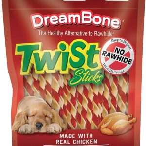 DreamBone Twist Sticks, Made With Real Chicken, Rawhide-Free